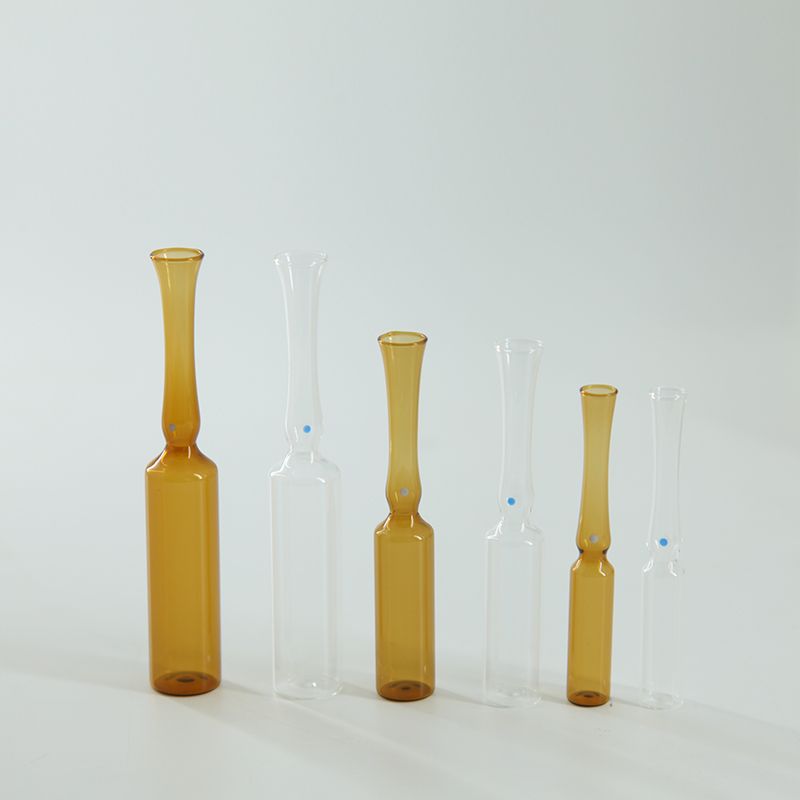 10ml中硼硅玻璃曲颈易折安瓿瓶 瓶身外径:1775mm;瓶全长:109